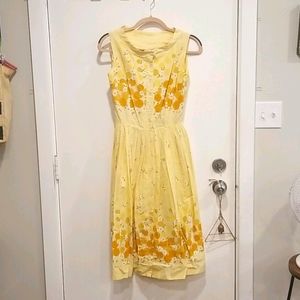 Vintage 1940s Yellow Sundress